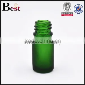 5ml Frosted Green Small Glass Oil Bottle Wholesale With Big Head Dropper thumbnail-3