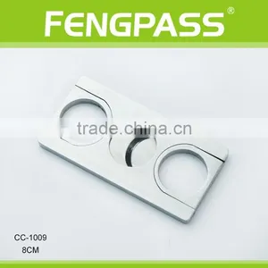 CC-1009 8.0cm 2CR13 Stainless Steel Full Metal Cigar Cutter Double-End thumbnail-1
