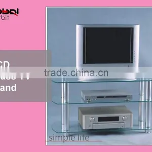 Modern Design Home Furniture Storage Rack Tempered Glass Corner TV Cabinet thumbnail-6