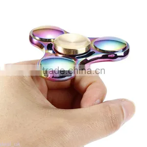 2017 New Hot Rainbow EDC Hand Spinner Finger Gyro Tri Fidget Focus Desk Toys Stocking Stuffer Kids/Adult thumbnail-4