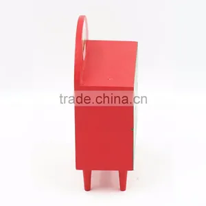 2017 4x2x5.5" Chritsmas Red/green Funny Wooden Children Toys Mini Dresser thumbnail-2