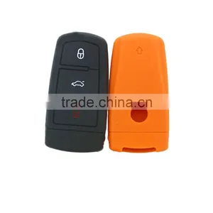 Hot Selling Custom Silicone Car Key Cover Flip Remote Key Case for VW With 3 Buttons thumbnail-1