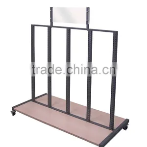 Double Hangrail Merchandiser With White Shelves Garment Display thumbnail-6