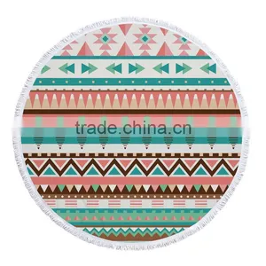 2017 Factory Direct Custom Salemicrofiber Beach Towel 100% Cotton Round Beach Towel thumbnail-4