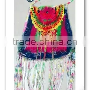 2015 New Latest Fashion Retro Classical Ladies Shoulder Bag With Tassels Handmade Braided Cotton Rope thumbnail-2