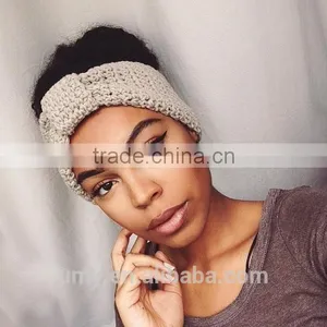 Handmade Crochet Ponytail Beanie Handband Hat thumbnail-2