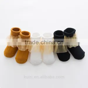 Baby Girl Socks Newborn Chiffon Kids Lace Socks Summer Girls Cute Solid Children's for Princess thumbnail-4