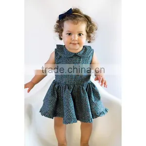 Elastic Waist Girl Child Dress Back Zipper Girls Party Dresses Detached Baby Bloomers thumbnail-4
