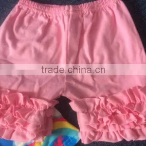 Silk Milk Summer Children Sleeveless Outfit With Ruffled Short Pants Girls Sets thumbnail-3