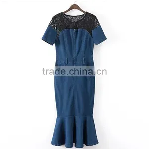 EY0549A 2015 New Desgin Women Bud Silk Joining Together the Tail Cowboy Dress thumbnail-2