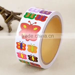 Coated Art Paper Sticker Children Multicolor Sticker Carton Color Printing Sticker Roll Packing thumbnail-6