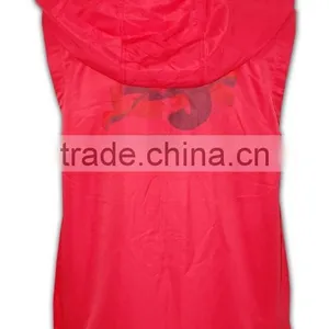 China Manufactory High Quality Custom Made Sublimation Plain Nylon Hooded Vest thumbnail-4