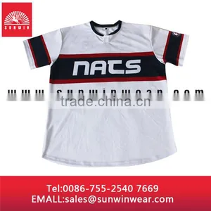 2014 Wholesale Unisex Custom Baseball Jersey With Buttons thumbnail-2