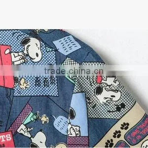 2016 Cartoon Printed Men Denim Casual Shirt thumbnail-4