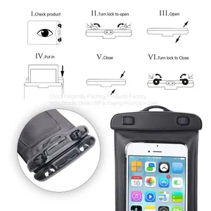 Eco-Friendly TPU Waterproof Dry Pouch Floating Waterproof Case IPhone Dry Bag With Air-Filled Frame Function thumbnail-2