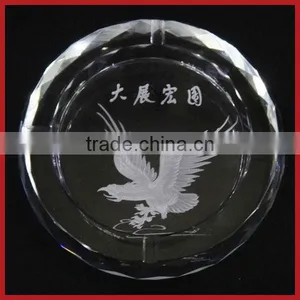 Crystal Round Ashtray,Crystal Engraving Ashtray For Men As Business Gifts thumbnail-1