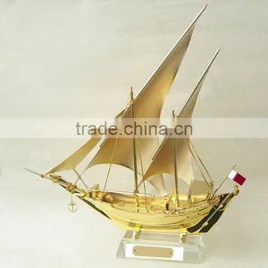 Metal Ship Model Plated With Gold for Qatar thumbnail-1