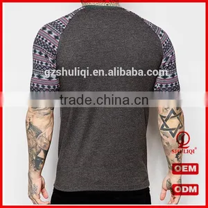 2016 Newly Matching Printed Short Sleeve OEM T- Shirt For Man thumbnail-3