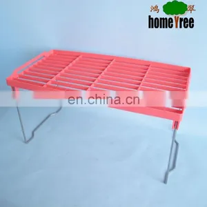 L High Quality PP+Metal Foldable Refrigerator Shelf Bathroom Storage Shelf thumbnail-5