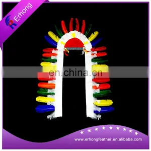 Event Party Supplies Native American Indian Headdress Cheap Feahter Headdress for Show thumbnail-1