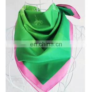 Single Side Multifunction Satin Square Neck Scarf Bandana thumbnail-1