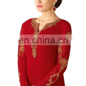 Daily Wear Georgette Salwar Kameez Semi Stitched 2017 thumbnail-2