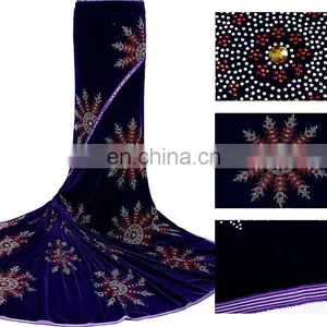 African High Quality Velvet Lace Fabric thumbnail-1