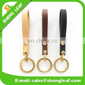 Leather Car Custom Keychian With Metal Keyrings thumbnail-1