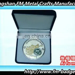 High Grade Silver Plated Coin With Exqusite Velvet Box thumbnail-1