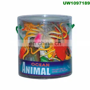 Ocean Sea Animal, Assorted Mini Vinyl Plastic Animal Toy Set, Under The Sea Life Figure Bath Toy for Child Educational Party C thumbnail-3
