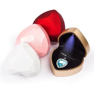 Heart Shaped LED Jewelry Box, Necklace Box, Pendant Box, Ring Box, Jewelry Box Can be Customized Logo thumbnail-4