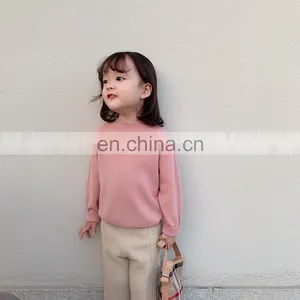 6461/High Quality Warm Woollen Knitted Sweater for Baby Girls Wholesale Solid Girl Winter Clothing thumbnail-3