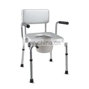 Medical Elder Shower Wheel Chair Manual Toliet Seat Bedside Commode thumbnail-5