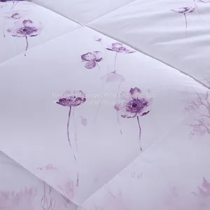 New Products Spring & Autumn Brushed Purple Printed Cashmere Quilt Warm And Comfortable thumbnail-3