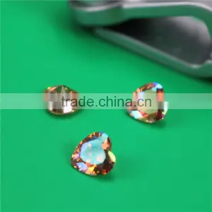 Fashion Jewelry Stone 12mm Round Olivine Zircon ab Stone thumbnail-6