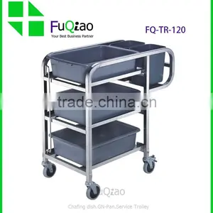 Stainless Steel Restaurant Hotel Trolleys , Service Trolley , Dinner Trolley With Wheel Quality Choice thumbnail-6