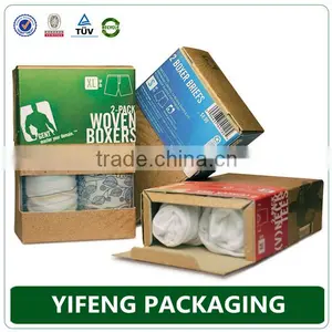 High Quality Plane Shape Folding Underwear Packing Black Paper Box thumbnail-3