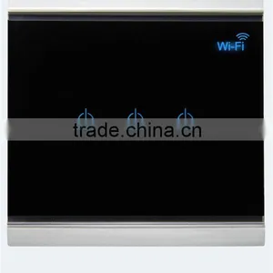 LED Backlight Smart Touch WiFi Remote Controlled Light Switch With Android & IOS APP for Instant and Timing Switch ON/OFF thumbnail-1