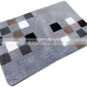 Wholesale Mats and Rugs Elegant Block Design Washabel Bath Mat thumbnail-1