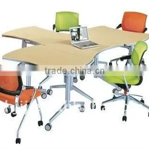 New Design Folded Aluminum Desk Meeting Hall Table With Wheels HD04A1-E thumbnail-5