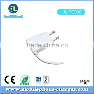 EU Plug Whihe and Black Socket 5v 1a Universal Travel Charger With Cable thumbnail-6