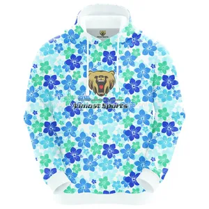 Customized Sublimation Hoodie With Many Beautiful Flowers Pattern thumbnail-2