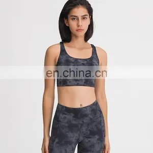 OEM Service Women's Tie Dye Yoga Bra Fitness Activewear Sports Printing Beauty Back Straps Crop Tops thumbnail-1
