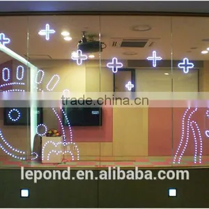 CE Approved Tempered Glass/Smart Glass With LED Light for Restaurant Wall thumbnail-1