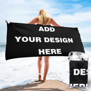 Custom Beach Towel Personalized Add Your Image Text Microfiber Bath Throw Towel thumbnail-1