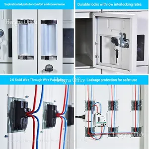 24 Slots Cellphone Locker Charging Station-EWDC251|Electrical Safety & Acrylic Windows-Visual Classroom Phone Management in High Schools -OEM/ODM thumbnail-4