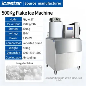 Multi-purpose 500kg Flake Ice Maker for Buffet, Hotel and Retail Fresh Counter thumbnail-2