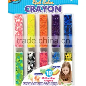 10 Long Multi-colors Crayon thumbnail-1