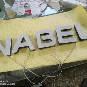 Manufacturer Stainless Steel Frosted Acrylic Jelly Luminous Letter Light Box Led Illuminated Door Head Advertising Sign thumbnail-3