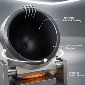 Kommerzieller automatischer Kochapparat QY-JZ300 - Intelligenter Bratroboter mit automatischem Würzeversprühen für Restaurants thumbnail-5